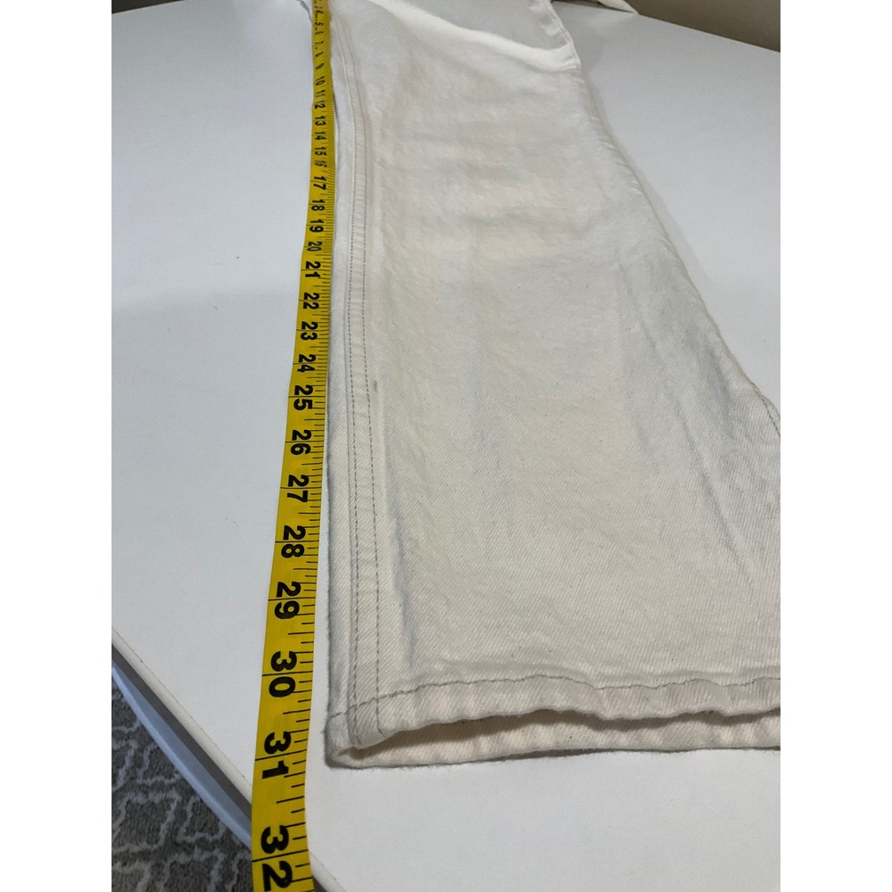 Abercrombie‎ & Fitch Jeans The 90s Straight Ultra High Rise Curve Love Ivory 25 - Picture 7 of 7